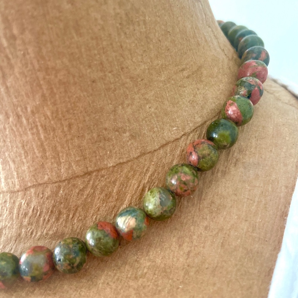 16” Jasper Stone Necklace - Picture 3 of 6